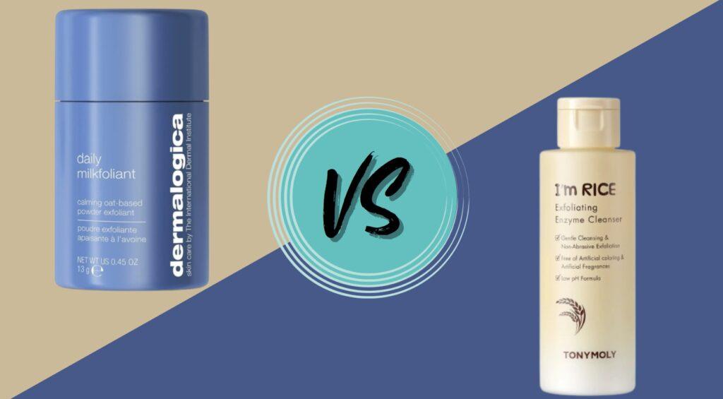 TONYMOLY I’m Rice Exfoliating Cleanser vs Dermalogica Daily Milkfoliant